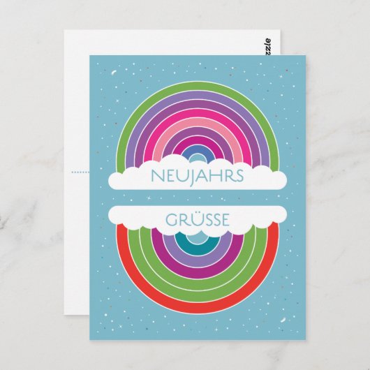 Carte Postale Neujahrsgrüße (Devant / Derrière)