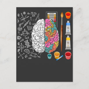 Carte Postale Neurochirurgien du cerveau coloré Artiste scientif