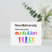 Carte Postale Neurodiversité Bienvenue dans l'évolution (Debout devant)