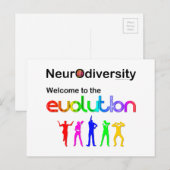 Carte Postale Neurodiversité Bienvenue dans l'évolution (Devant / Derrière)