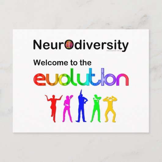 Carte Postale Neurodiversité Bienvenue dans l'évolution (Devant)