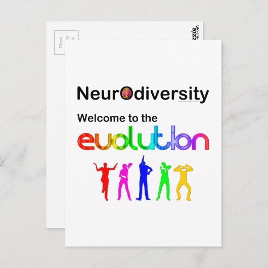 Carte Postale Neurodiversity Welcome (Devant / Derrière)