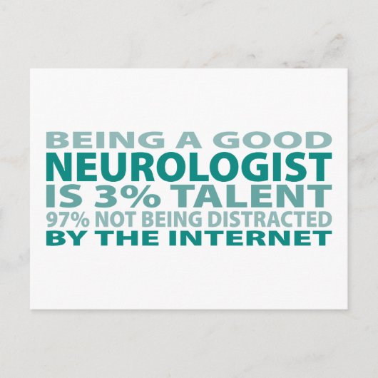 Carte Postale Neurologue 3% Talent (Devant)