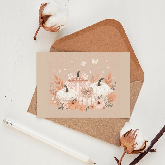 Carte Postale Neutral Fall Pumpkin