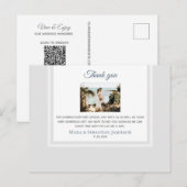 Carte Postale ~ Neutral Générique AP9 Élégant Merci de mariage (Devant / Derrière)