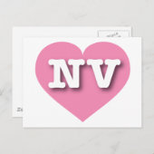 Carte Postale Nevada Coeur rose - J'aime NV (Devant / Derrière)
