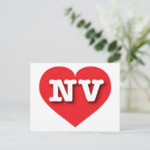 Carte Postale Nevada Red Heart - J'aime NV (Debout devant)