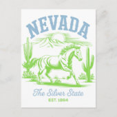 Carte Postale Nevada The Silver State Établ. 1864 Cheval Sauvage (Devant)