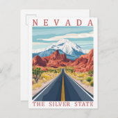 Carte Postale Nevada the Silver State USA Travel Place (Devant / Derrière)
