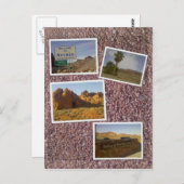 Carte Postale Nevada - Vallée du feu - Collage du désert (Devant / Derrière)