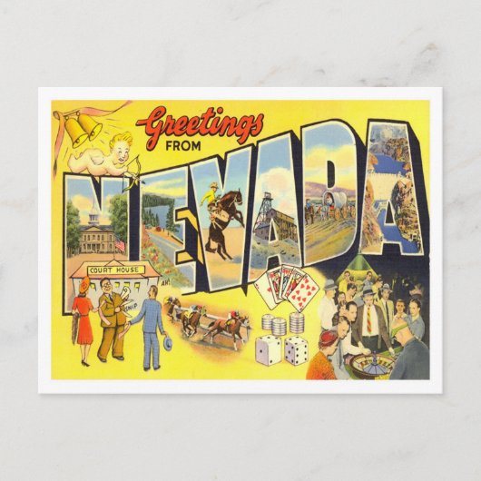 Carte postale Nevada Vintage Big Letters (Devant)