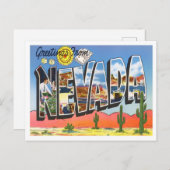 Carte postale Nevada Vintage Big Letters (Devant / Derrière)