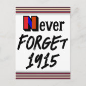 Carte Postale Never Forget 1915 Postcard (Devant)