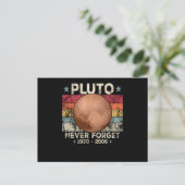 Carte Postale Never Forget Pluto Retro Space Science (Debout devant)