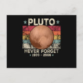 Carte Postale Never Forget Pluto Retro Space Science (Devant)