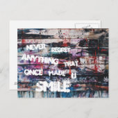 Carte Postale Never récet anything (Devant / Derrière)