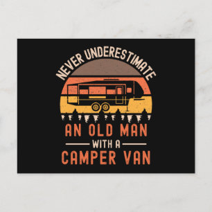 Carte Postale Never Underestimate An Old Man With A Camper Van