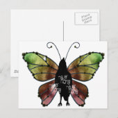 Carte Postale Nevermore x3 Butterfly Raven (Devant / Derrière)