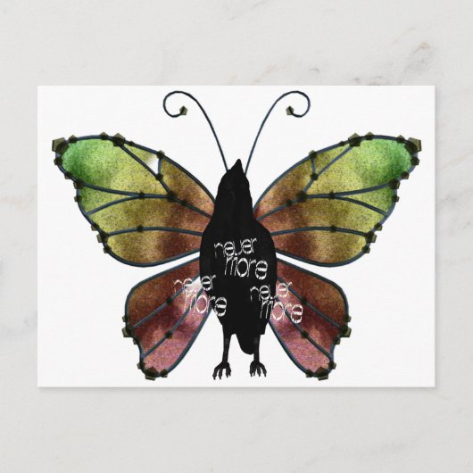 Carte Postale Nevermore x3 Butterfly Raven (Devant)