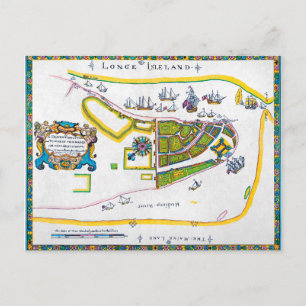 Carte Postale New Amsterdam Map, 1661