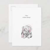 Carte Postale New Baby Quote With Elephant Illustration (Devant / Derrière)