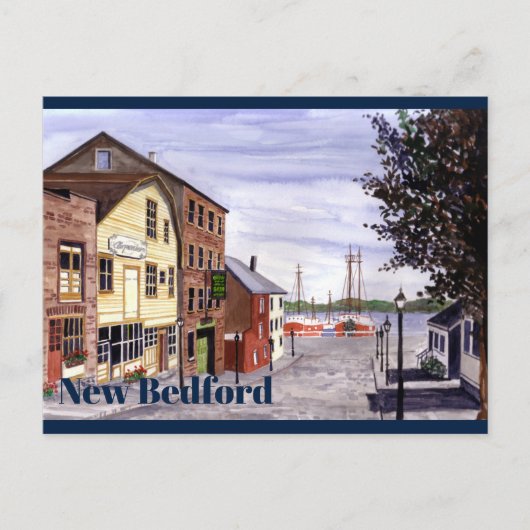 Carte Postale New Bedford Massachusetts New England Peinture (Devant)