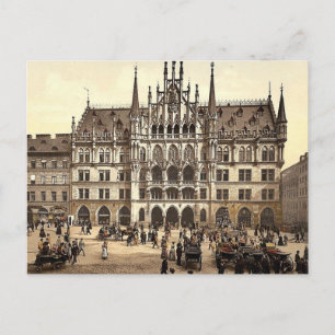 Carte Postale New City Hall, Munich, Bavière, Allemagne classiqu