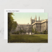Carte Postale New College, Oxford, Angleterre (Devant / Derrière)