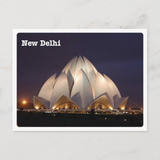 Carte Postale New Delhi - Il Tempio del Loto - (Devant)