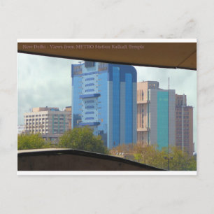 Carte Postale New Delhi Inde Paysage vue depuis la station de mé