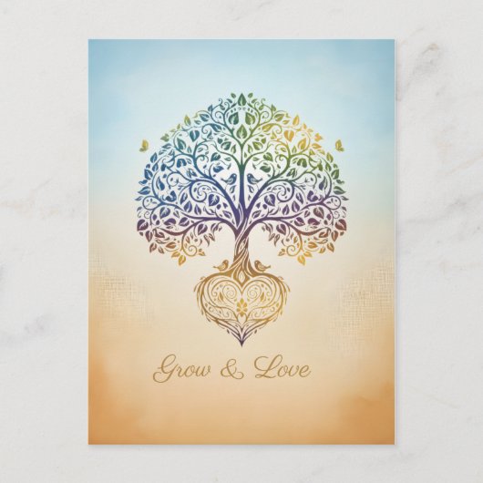 Carte Postale New Grow and love design (Devant)