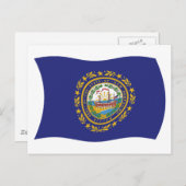 Carte postale New Hampshire Flag (Devant / Derrière)