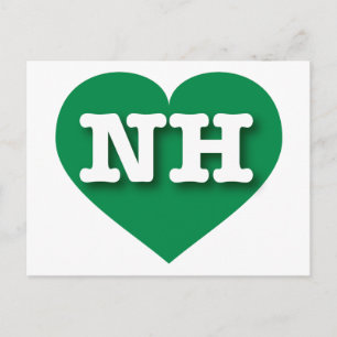 Carte Postale New Hampshire Green Heart - Big Love