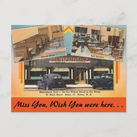 Carte Postale New Hampshire, Monadnock Grill, Keene (Devant)