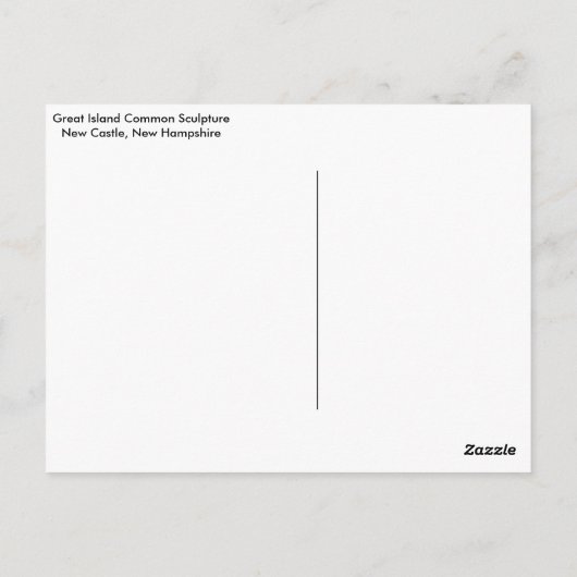 Carte Postale New Hampshire, New Castle Great Island Sculpture (Dos)