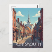 Carte Postale New Hampshire Portsmouth Travel (Devant / Derrière)