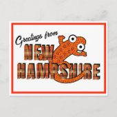 Carte Postale New Hampshire State Symbol Red Spotted Newt Orange (Devant)