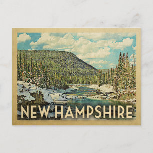 Carte Postale New Hampshire Vintage voyage Snowy Winter Nature
