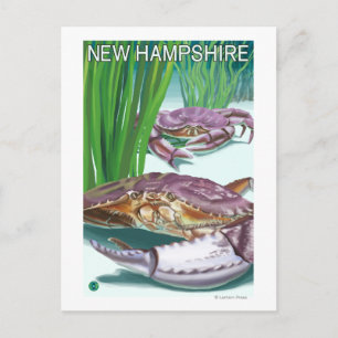Carte Postale New HampshireCrab et pêcheur