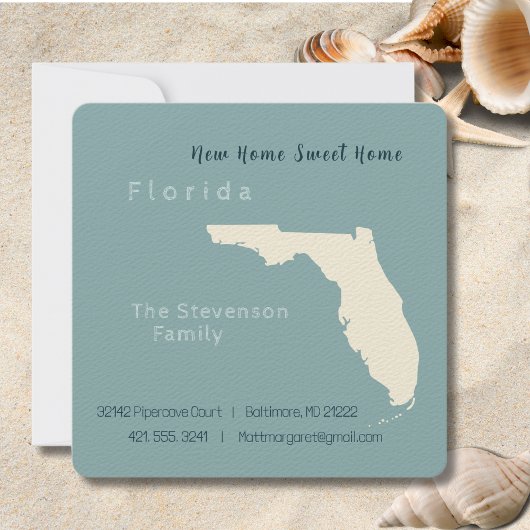Carte postale New Home Florida Moving Faire-part