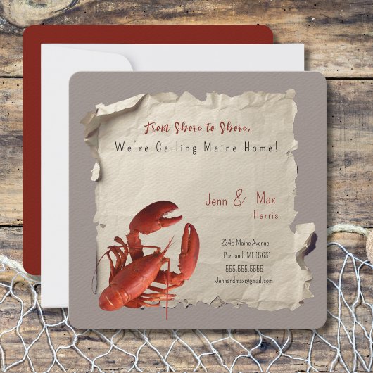 Carte postale New Home Maine Moving Faire-part