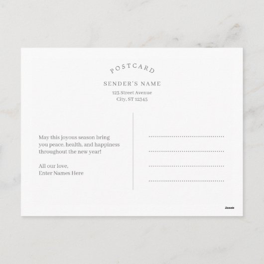 Carte postale New Home Moving Faire-part Holiday (Dos)