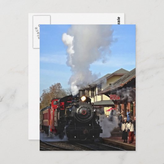 Carte Postale New Hope PA - Excursion Automnal en Train à Vapeur (Devant / Derrière)