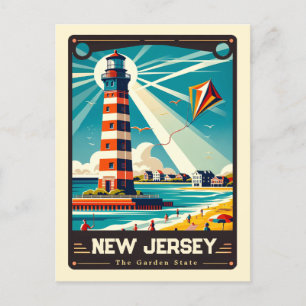 Carte Postale New Jersey   Esprit patriotique Vintage