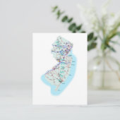 Carte postale New Jersey Interstate Map (Debout devant)
