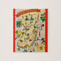 Carte postale New Jersey Jigsaw Puzzle