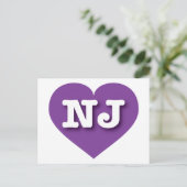 Carte Postale New Jersey Purple Heart - J'aime NJ (Debout devant)