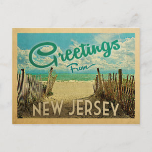 Carte Postale New Jersey Shore Postcard Beach Vintage voyage