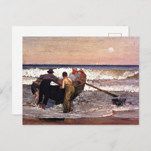 Carte Postale New Jersey, Sortir du bateau, art (Devant / Derrière)