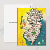 Carte Postale New Jersey State Vintage Postcard (Devant / Derrière)